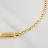 Pulso Placa Rectangular 1.7 g / 6 1/4 in / 1.26 mm Oro Amarillo 18K