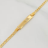 Pulso Placa Rectangular 1.7 g / 6 1/4 in / 1.26 mm Oro Amarillo 18K