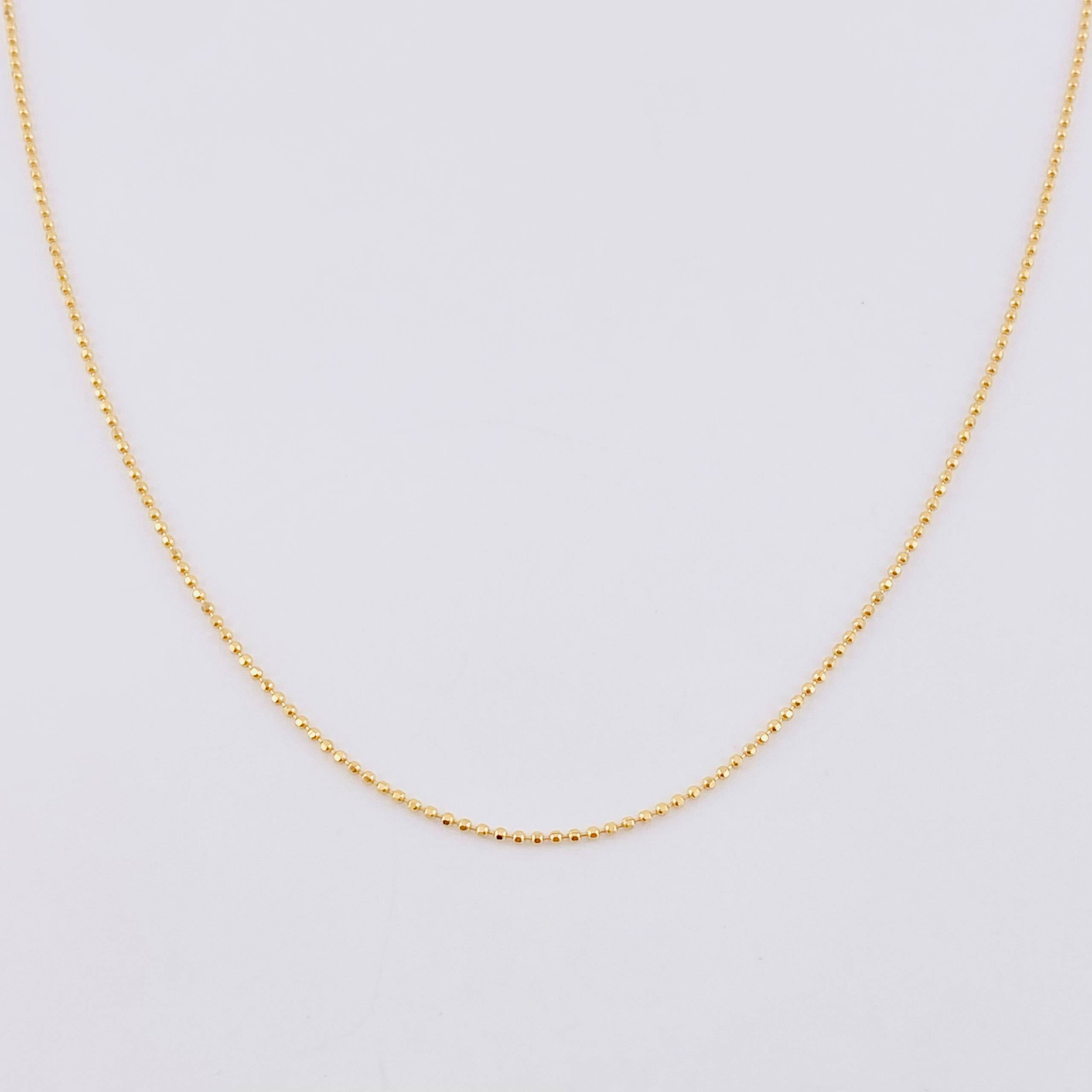 Military Chain 2.1g / 20 in / 1mm 18K Yellow Gold
