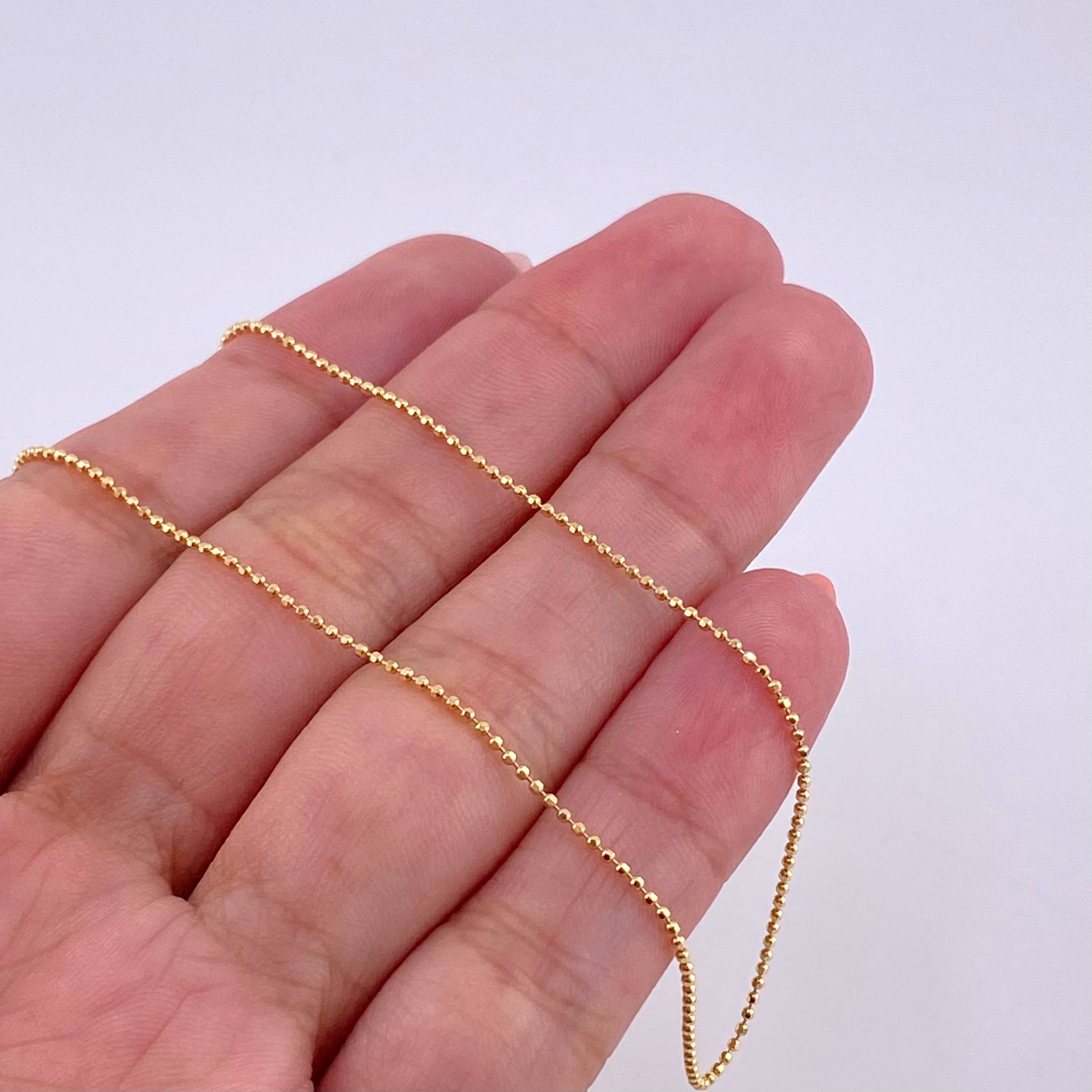 Military Chain 2.1g / 20 in / 1mm 18K Yellow Gold