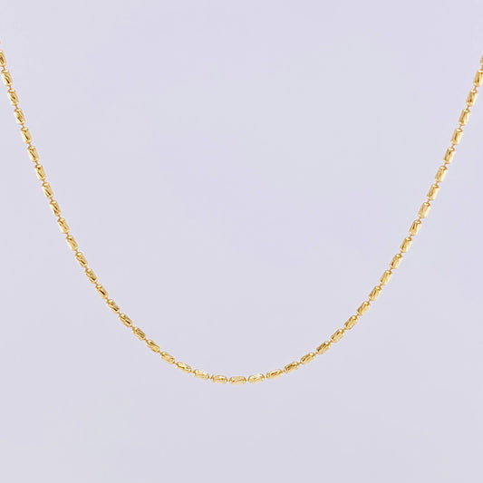Cadena Morse 1.35g / 16 in / 1mm Oro Amarillo 18K