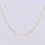 Cadena Morse 1.35g / 16 in / 1mm Oro Amarillo 18K
