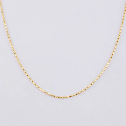 Cadena Morse 1.5g / 18 in / 0.75mm Oro Amarillo 18K