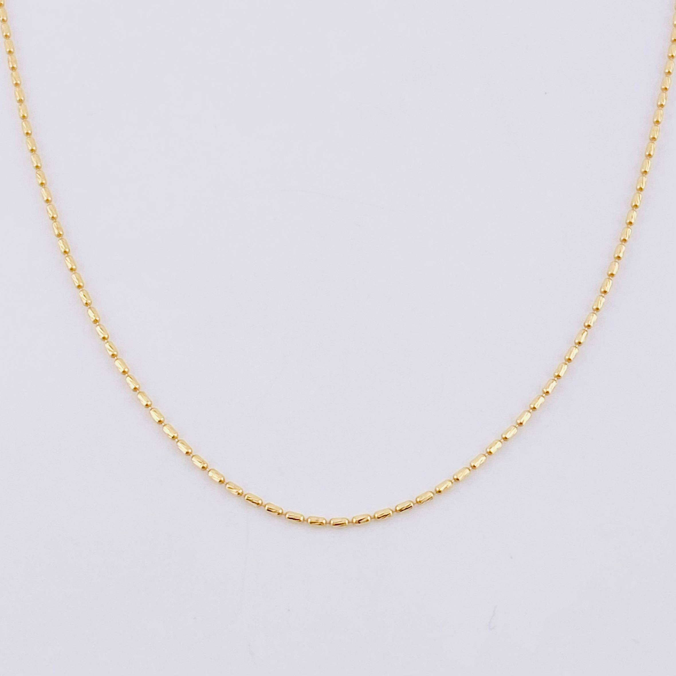 Cadena Morse 1.35g / 16 in / 1mm Oro Amarillo 18K