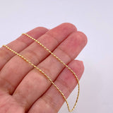 Cadena Morse 1.35g / 16 in / 1mm Oro Amarillo 18K