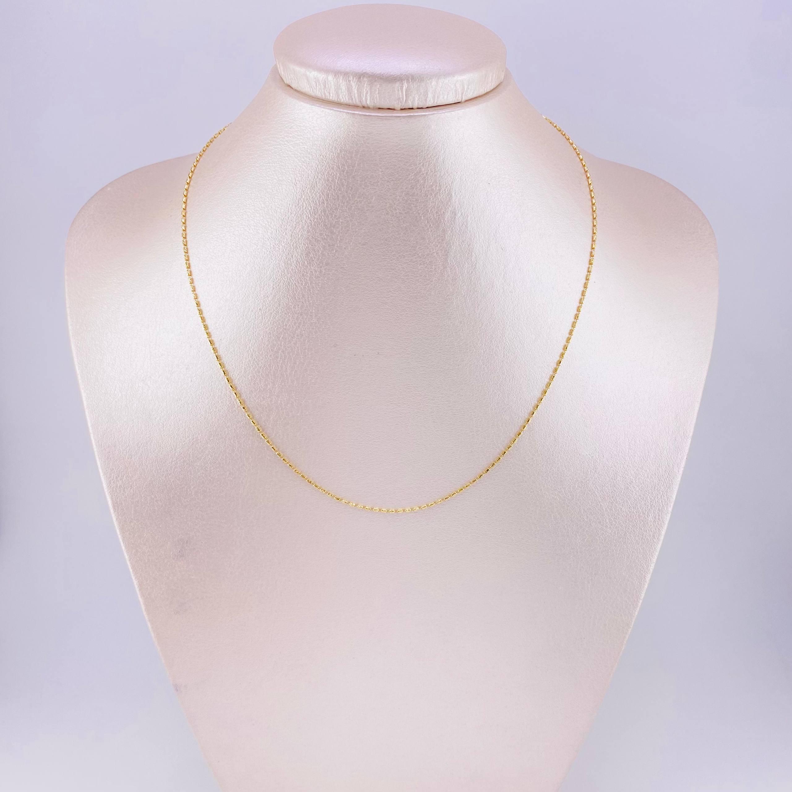 Cadena Morse 1.35g / 16 in / 1mm Oro Amarillo 18K