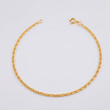 Pulso Plano Espiral 3.4g / 8 in / 2.2mm Oro Amarillo 18K