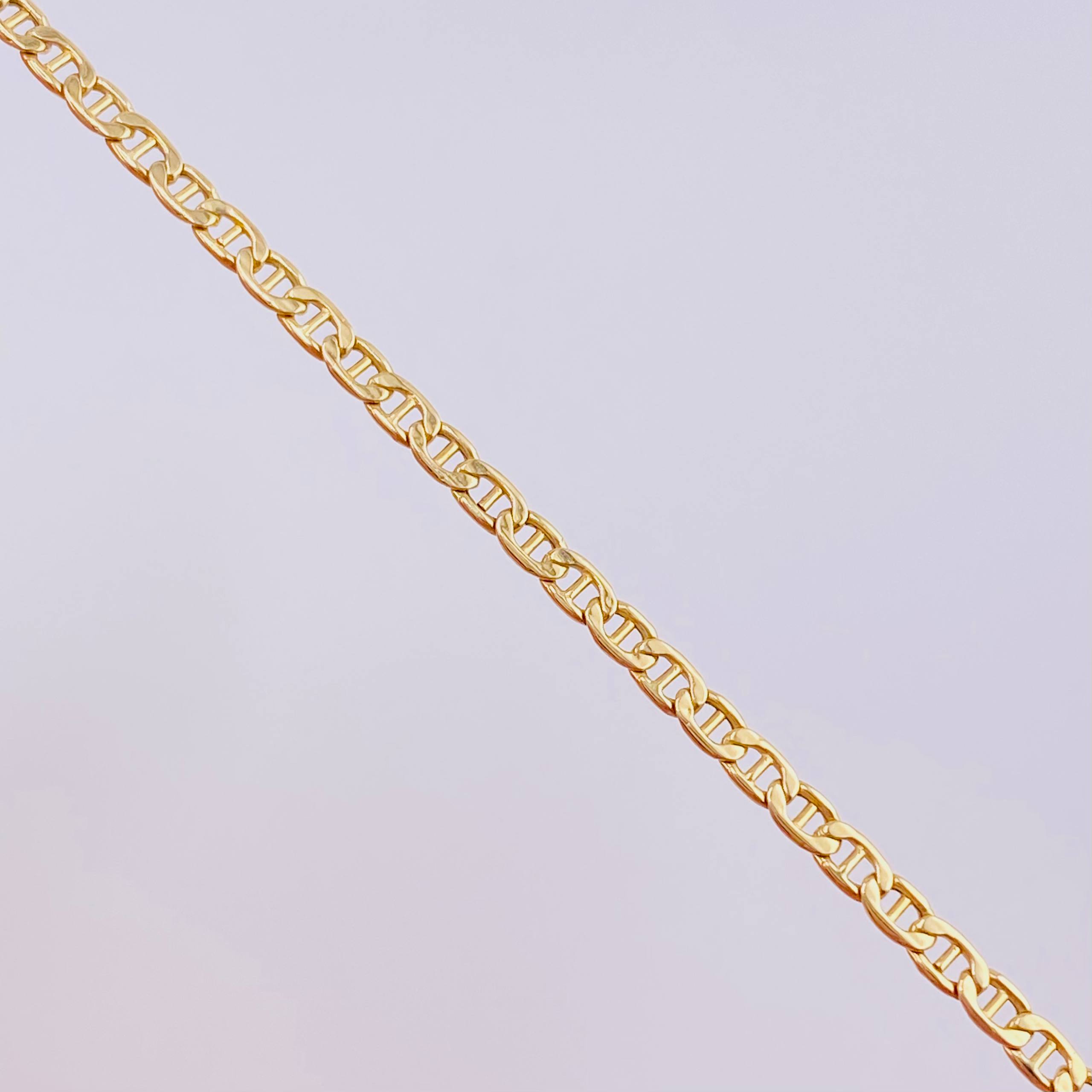 Flat Mariner Bracelet 1.4g / 6 1/2 in / 2.2mm Yellow Gold 18K