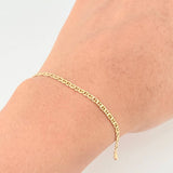Flat Mariner Bracelet 1.4g / 6 1/2 in / 2.2mm Yellow Gold 18K