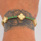 Tennis Bracelet Clover 14.85gr / 7.2in / 18K Gold $