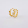 Hoop Earrings Carril Tupido 1.15g / 1/2 in 18K Yellow Gold