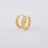 Hoop Earrings Carril Tupido 1.95g / 1/2 in 18K Yellow Gold