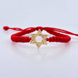 Red Woven Bracelet Star of David 1.1gr / 18K Gold