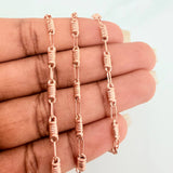 Rustic Barrel Chain 8.2gr / 23 3/4 in / 1.45mm 18K Rose Gold $