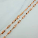 Rustic Barrel Chain 8.2gr / 23 3/4 in / 1.45mm 18K Rose Gold $