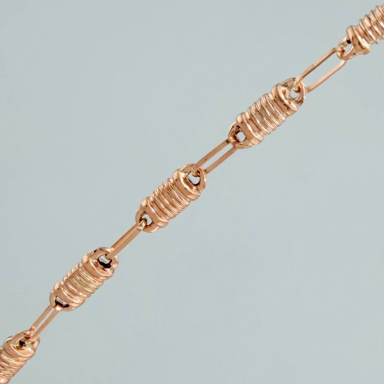 Rustic Barrel Chain 8.2gr / 23 3/4 in / 1.45mm 18K Rose Gold $