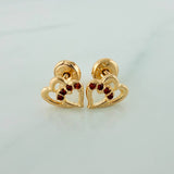 Topos Corazón Doble 0.85gr / 5.7mm Oro Amarillo 18K %