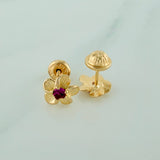 Flower Stud Earrings 1.1g / 7.5mm 18K Yellow Gold %