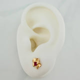 Flower Stud Earrings 1.1g / 7.5mm 18K Yellow Gold %