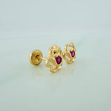 Topos Silueta Flor 1.2gr / 7.9mm Oro Amarillo 18K %