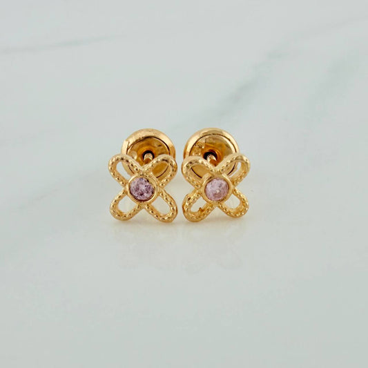 Flower Stud Earrings 0.85g / 5.7mm 18K Yellow Gold %