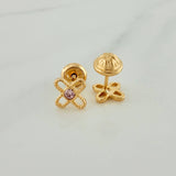 Topos Flor 0.85gr / 5.7mm Oro Amarillo 18K %