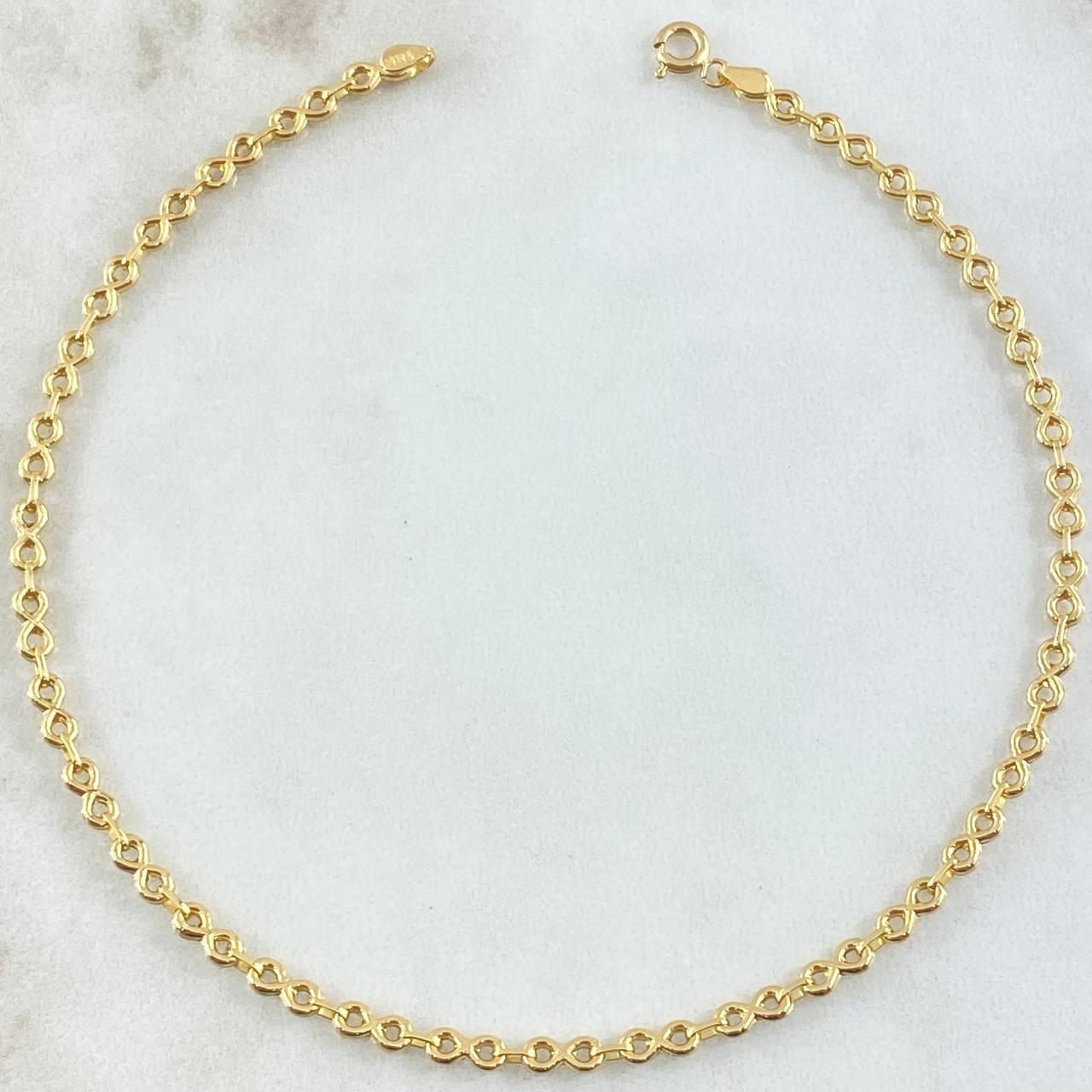 Tobillera Infinito 2.95gr / 25.5cm / Oro Amarillo 18K *