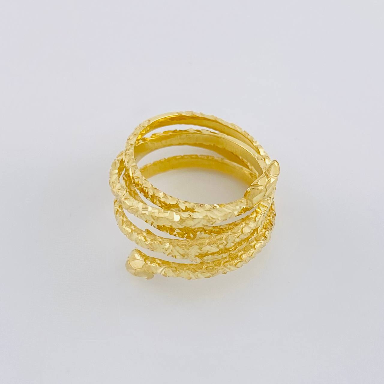 Spiral Snake Ring 4.6g / T8 1/2 Yellow Gold 18K