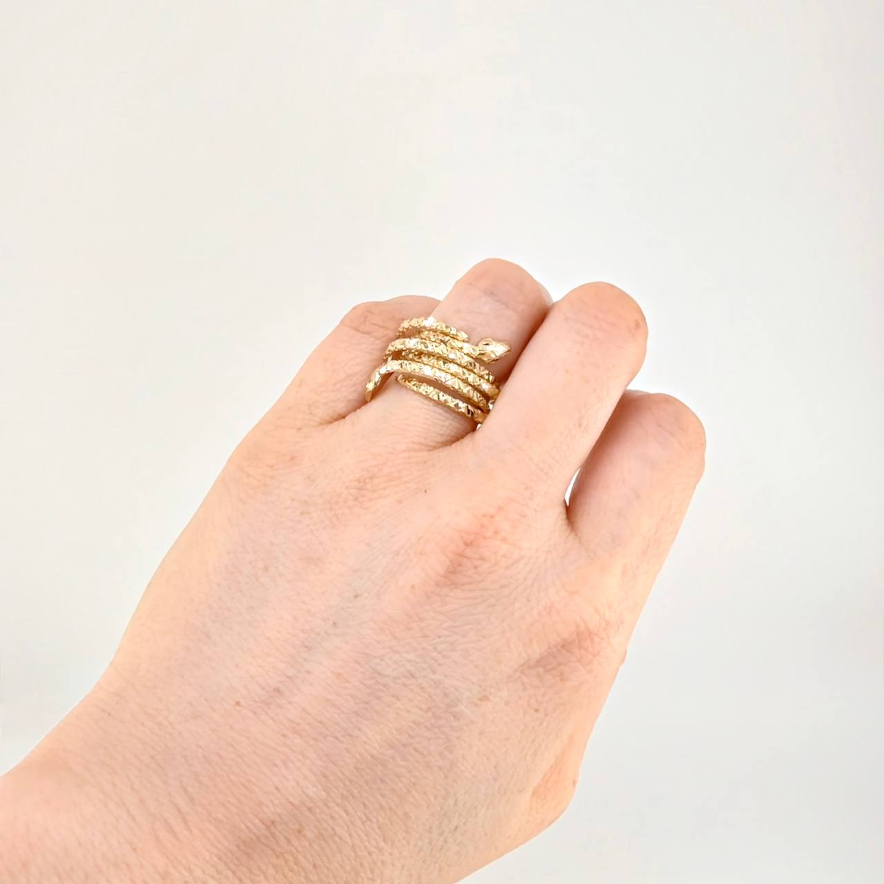 Spiral Snake Ring 4.65g / T9 Yellow Gold 18K