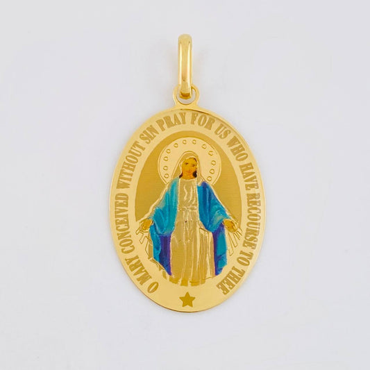 Pendant Virgin of the Miraculous 2g / 1 1/4 in Yellow Gold 18K