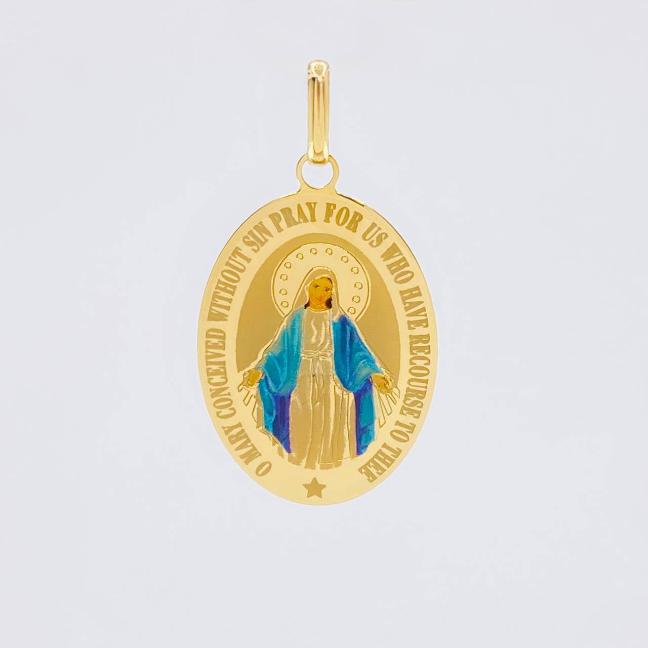 Pendant Virgin of the Miraculous 2g / 1 1/4 in Yellow Gold 18K