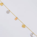 Classic Link Bracelet Traveler 2.5g / 7 1/2 in / 1mm Three Golds 18K