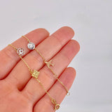 Classic Link Bracelet Traveler 2.5g / 7 1/2 in / 1mm Three Golds 18K