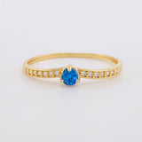 Solitaire Ring V Dense 1g / T6 1/4 Yellow Gold 18K
