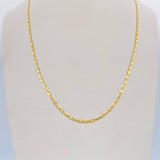 Flat Mariner Chain 3.15gr / 23.8in / 18K Gold +3 &