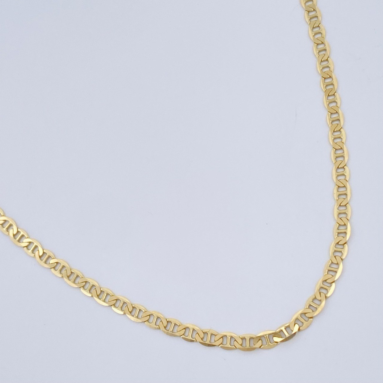 Flat Mariner Chain 4.3gr / 23.7in / 18K Gold +3 &