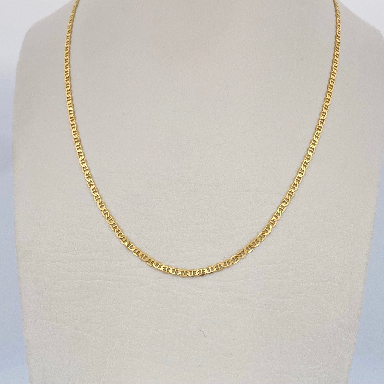 Flat Mariner Chain 4.3gr / 23.7in / 18K Gold +3 &
