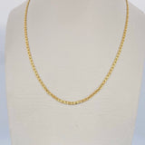 Flat Mariner Chain 4.3gr / 23.7in / 18K Gold +3 &
