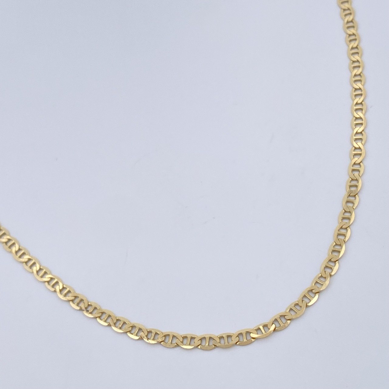 Flat Mariner Chain 4gr / 23.8in / 18K Gold +3 &