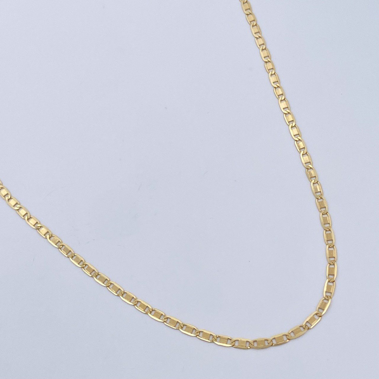 Flat Mariner Chain 3.9gr / 23.6in / 18K Gold +3 &