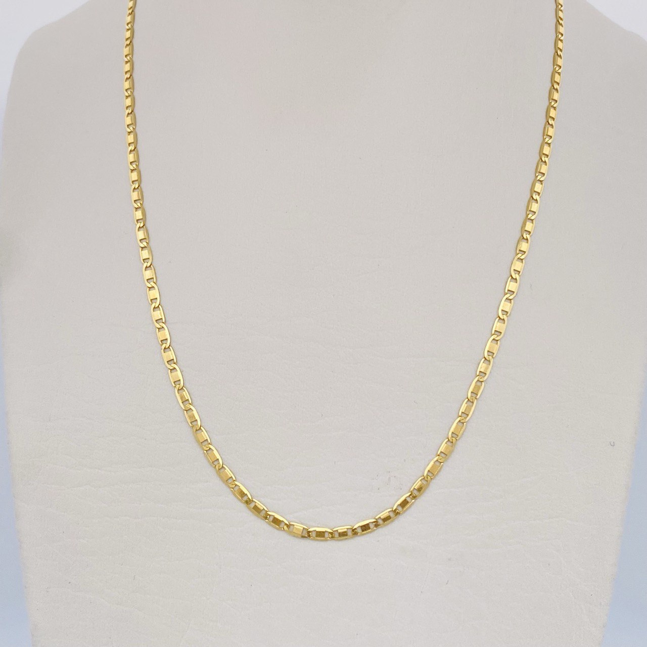 Flat Mariner Chain 3.9gr / 23.6in / 18K Gold +3 &
