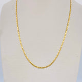 Flat Mariner Chain 3.9gr / 23.6in / 18K Gold +3 &