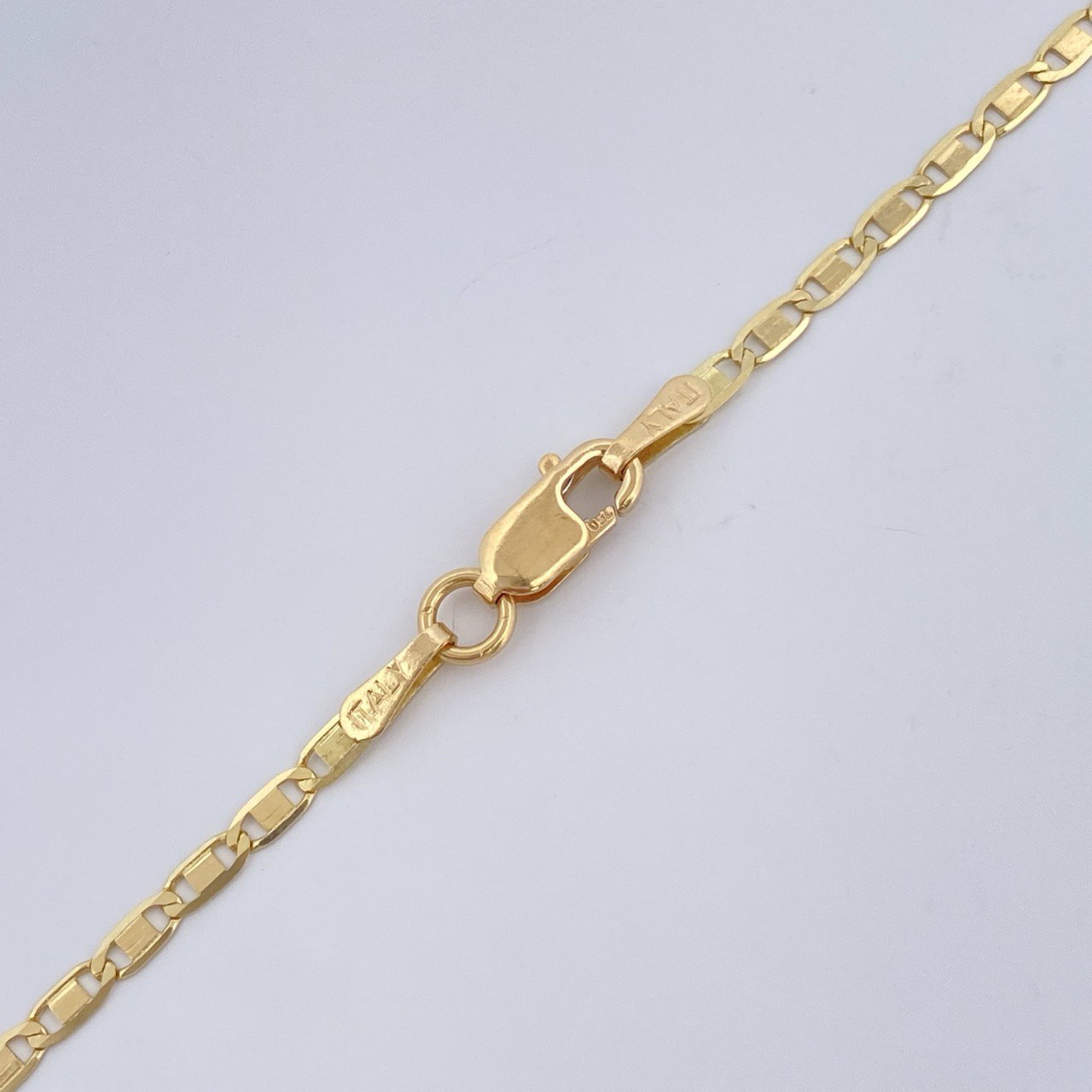 Flat Mariner Chain 3.9gr / 23.6in / 18K Gold +3 &