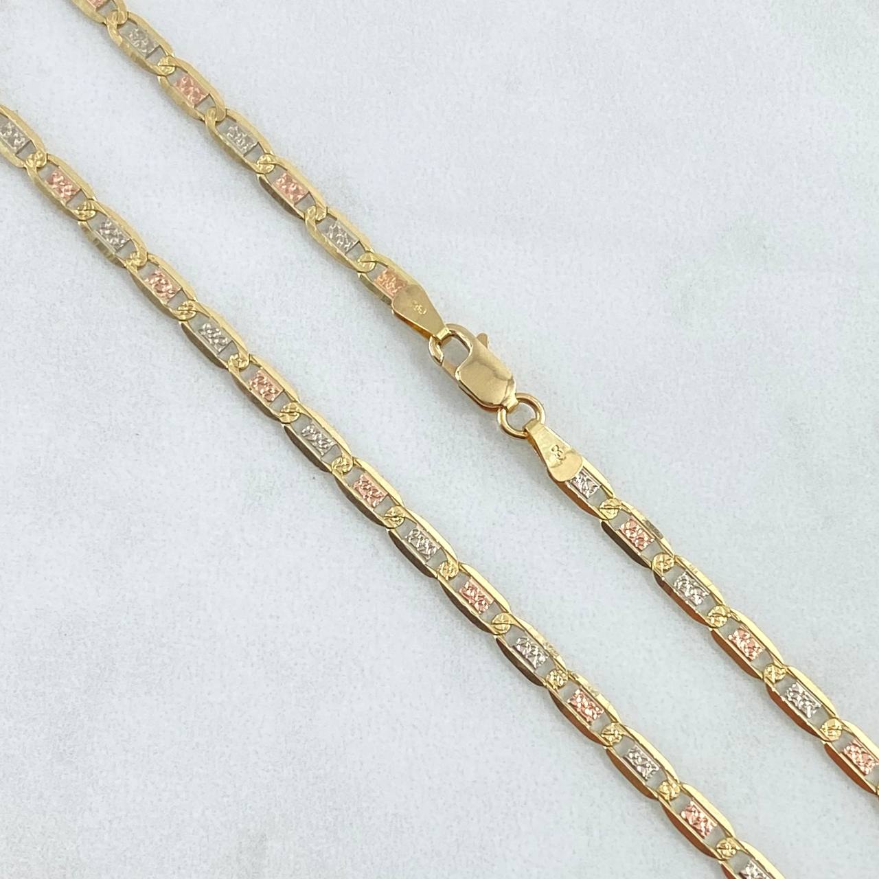Flat Anchor Chain 12.05gr / 60cm / 3.6mm Diamond Cut Three Golds +3 18K*
