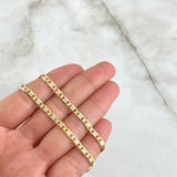 Flat Anchor Chain 12.05gr / 60cm / 3.6mm Diamond Cut Three Golds +3 18K*