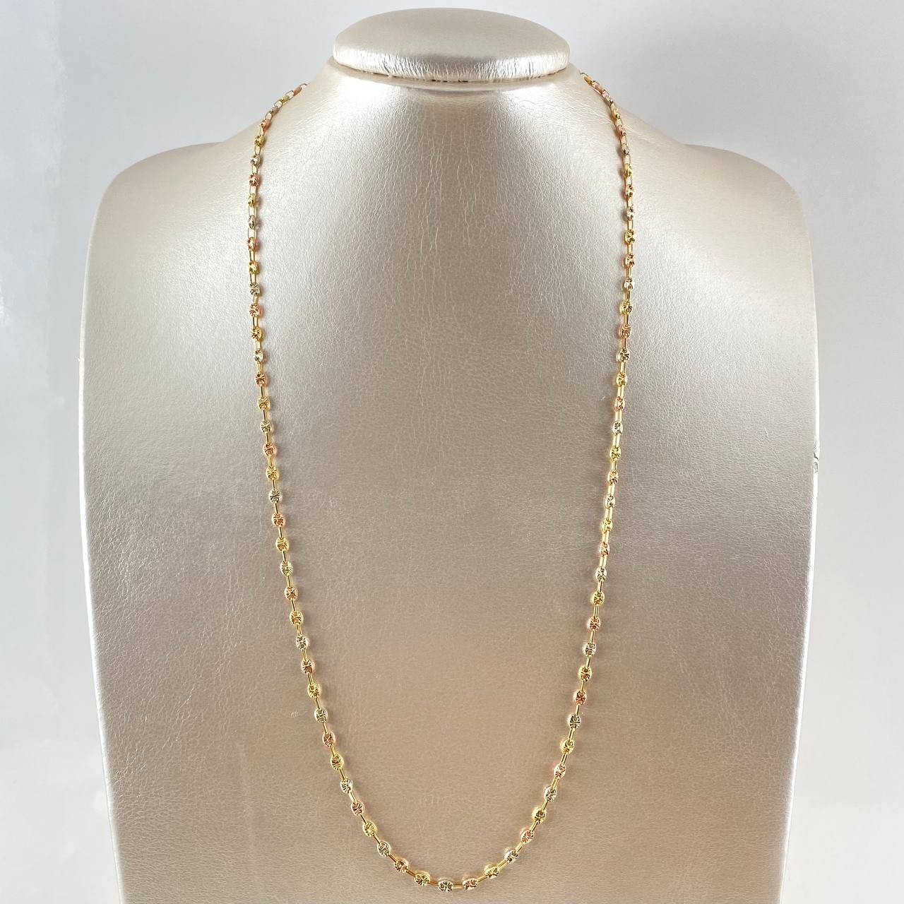 GC Chain 8.05gr / 60cm / 3.3mm Diamond Cut Three 18K Golds *