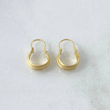 Candongas Ash Mate 0.7gr / 1.6cm / Carril Intermedio Diamantado Oro Amarillo 18K