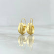 Candongas Ash Mate 0.75gr / 1.6cm / Carril Intermedio Diamantado Oro Amarillo 18K