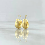 Candongas Ash Mate 0.7gr / 1.6cm / Carril Intermedio Diamantado Oro Amarillo 18K