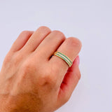 Anillo Cubano Parcial 3.5gr / T8 1/4 / Oro Amarillo 18K *